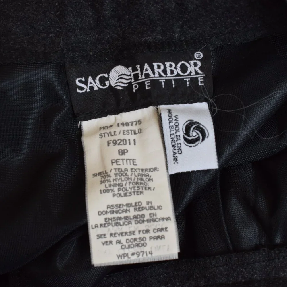 Vintage 90s Wool/Nylon Pleated Lined Trousers‎ size 8P Petite | 28-waist